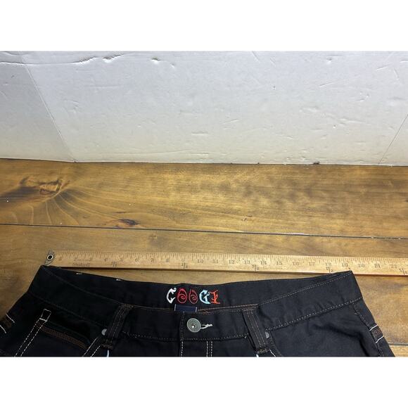 Vintage Y2K Hip Hop Black Embroidered Coogi Jeans Size 40x32 - Picture 13 of 15